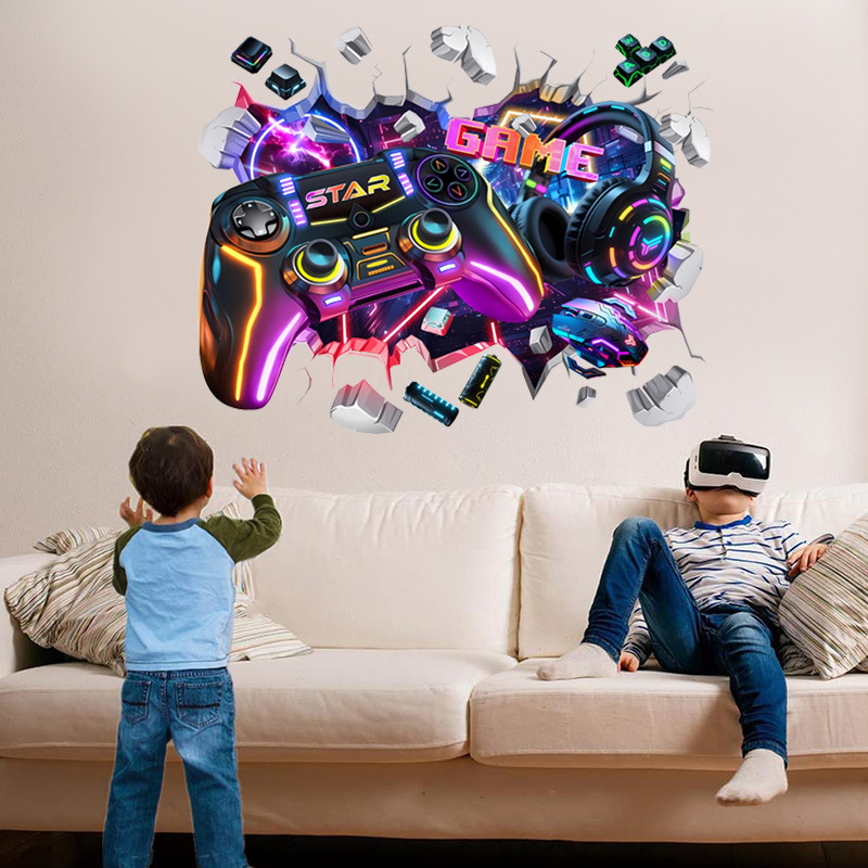 ملصقات فينيل جدارية كبيرة بتصم - مراجعة Gaming Console Wallpaper وسعره