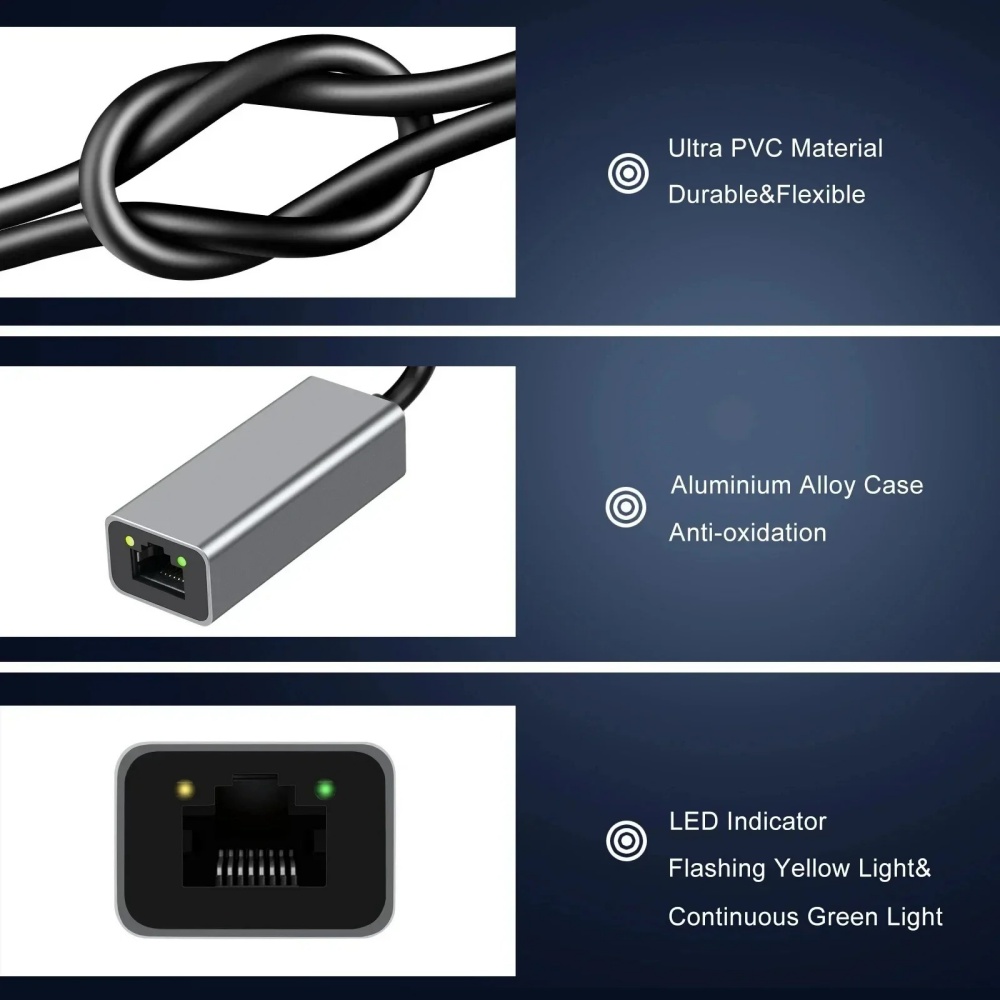 محول إيثرنت USB من النوع C، بط - مراجعة Lan Cable Gaming وسعره