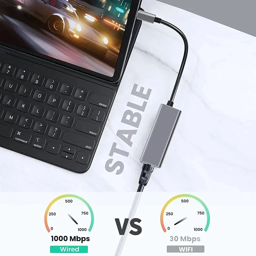 محول إيثرنت USB بسرعة 1000 ميج - مراجعة Lan Cable Gaming وسعره